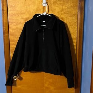 Old Navy Cropped Fleece Quarter Zip